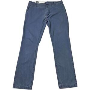 Volcom Men’s Blue Teal Straight Leg Pants Chinos Size 33 Casual Everyday